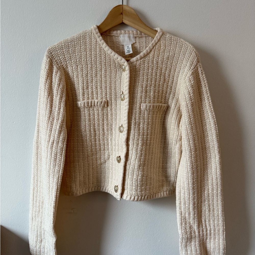 Cream knit cardigan